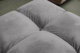 KAWOLA Sitzgruppe VIVIEN Ecksofa Drehsessel Hockerbank Velvet stone