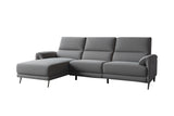 KAWOLA Sofa ADRIANA Ecksofa mit Relaxfunktion Stoff anthrazit