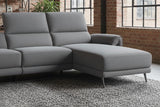 KAWOLA Sofa ADRIANA Ecksofa mit Relaxfunktion Stoff anthrazit