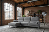 KAWOLA Sofa ADRIANA Ecksofa mit Relaxfunktion Stoff anthrazit, Links