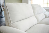 KAWOLA Sofa ADRIANA Ecksofa mit Relaxfunktion Stoff hellgrau