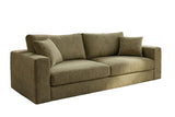 KAWOLA Sofa AMINA 3-Sitzer Stoff grün