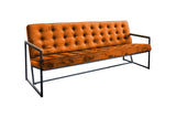 KAWOLA Sofa ARLY Polsterbank Bezug Velvet cognac