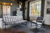 KAWOLA Sofa ARLY Polsterbank Bezug Velvet grau