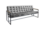 KAWOLA Sofa ARLY Polsterbank Bezug Velvet grau