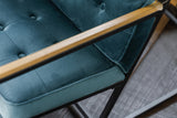 KAWOLA Sofa ARLY Polsterbank Bezug Velvet petrol