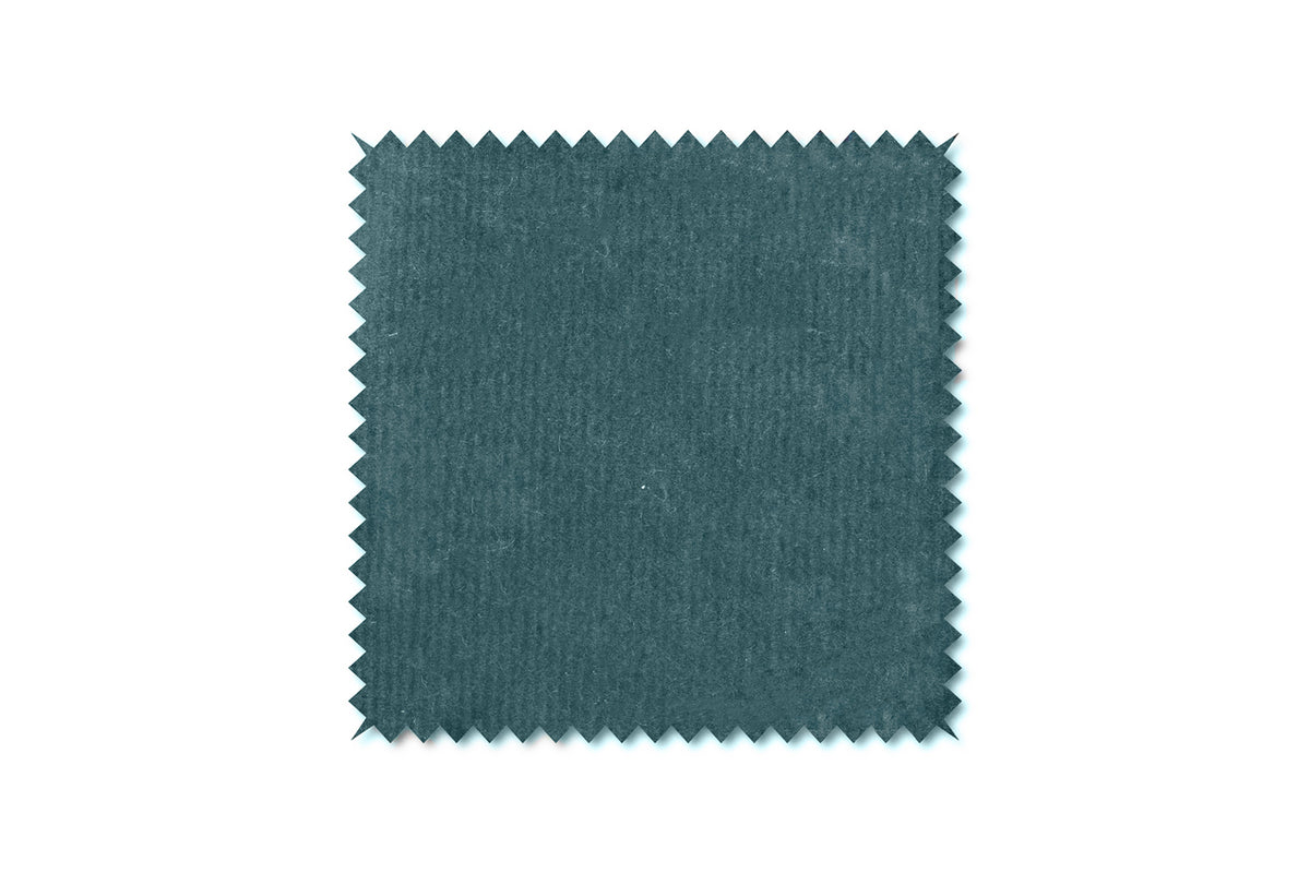 KAWOLA Sofa ARLY Polsterbank Bezug Velvet petrol