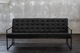 KAWOLA Sofa ARLY Polsterbank Bezug Velvet schwarz