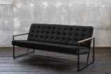 KAWOLA Sofa ARLY Polsterbank Bezug Velvet schwarz
