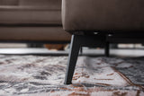 KAWOLA Sofa BLOOM Ecksofa Leder dunkelbraun