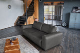 KAWOLA Sofa BODHI 3-Sitzer Leder schwarz