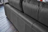 KAWOLA Sofa BODHI 3-Sitzer Leder schwarz