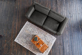 KAWOLA Sofa BODHI 3-Sitzer Leder schwarz