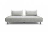 KAWOLA Sofa CANE Schlafsofa Daybed Stoff grau