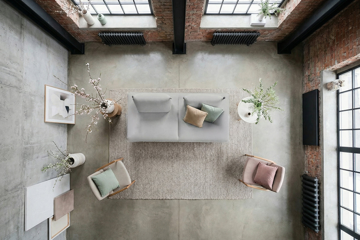 KAWOLA Sofa CANE Schlafsofa Daybed Stoff grau