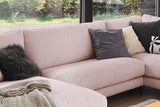 KAWOLA Sofa CARA Wohnlandschaft U-Form Cord rosa