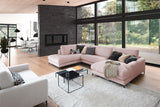 KAWOLA Sofa CARA Wohnlandschaft U-Form Cord rosa, Rechts
