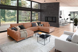 KAWOLA Sofa CARA Wohnlandschaft U-Form Cord rost, Links
