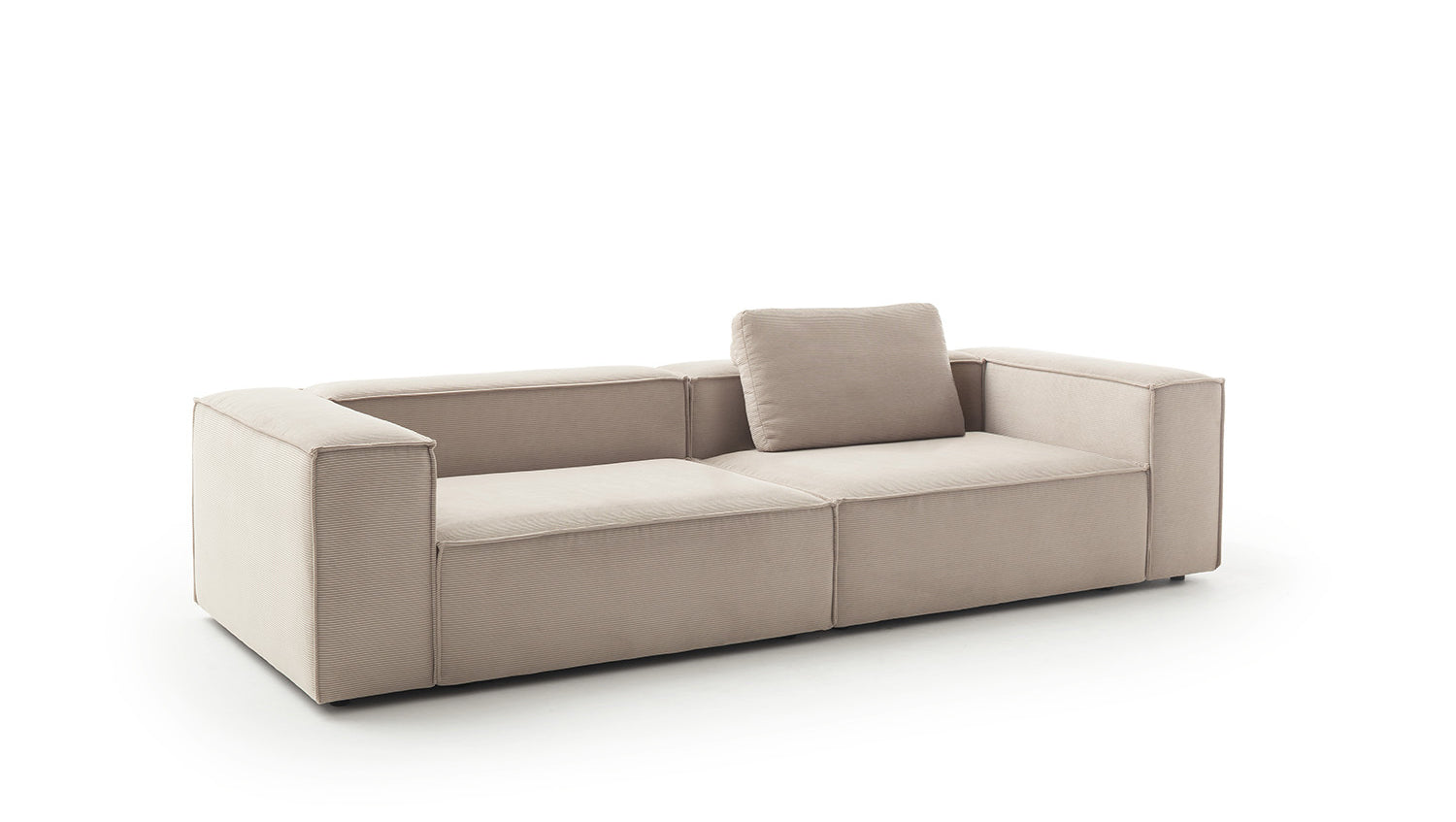 KAWOLA Sofa CARMO 3-Sitzer Feincord beige