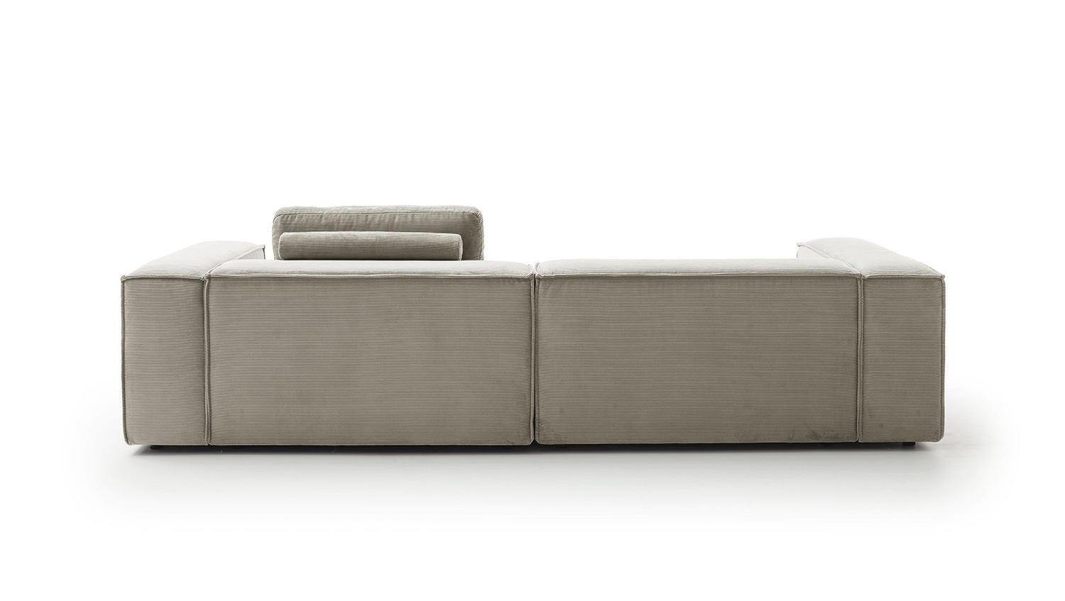 KAWOLA Sofa CARMO 3-Sitzer Feincord grau