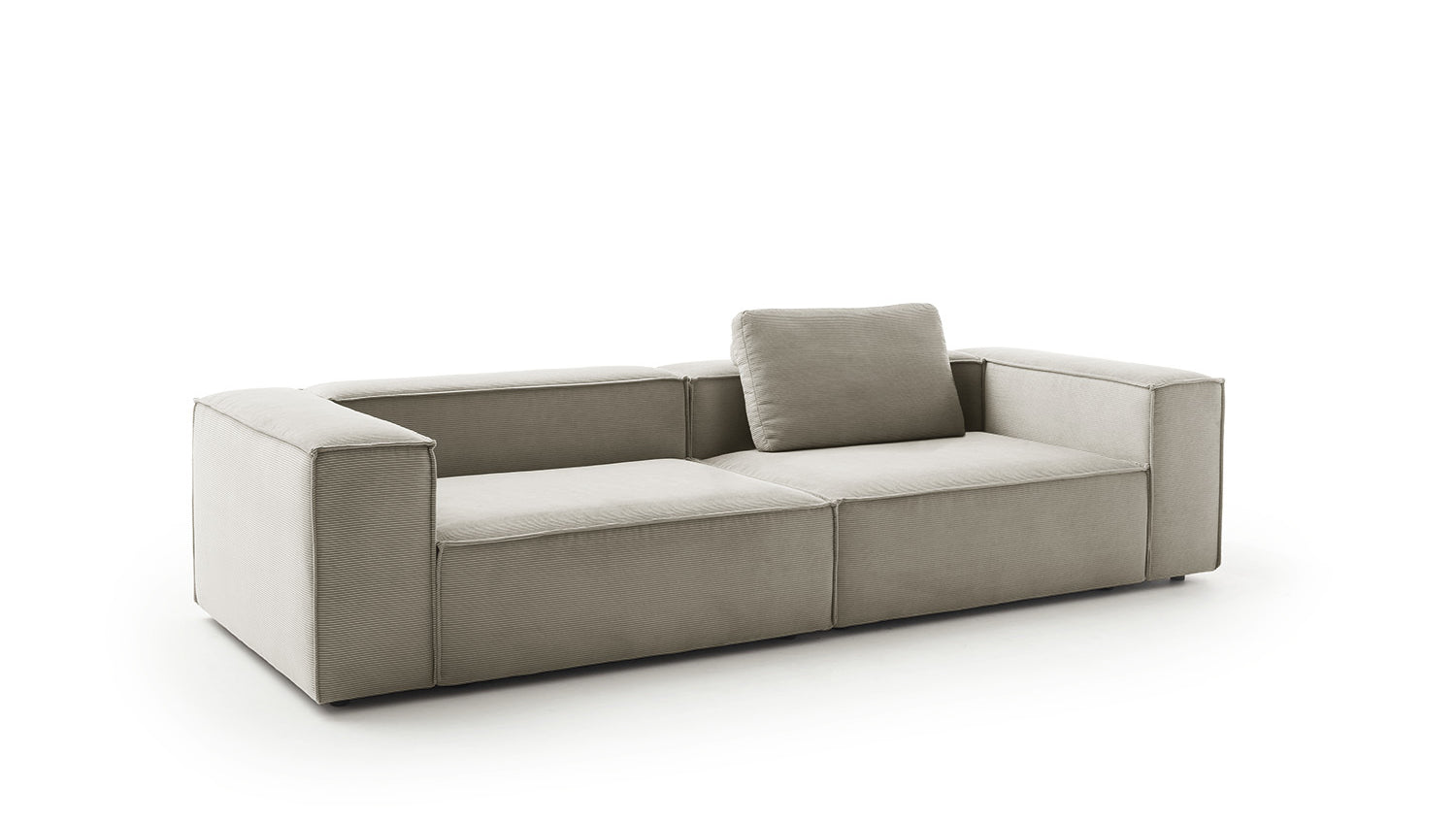 KAWOLA Sofa CARMO 3-Sitzer Feincord grau