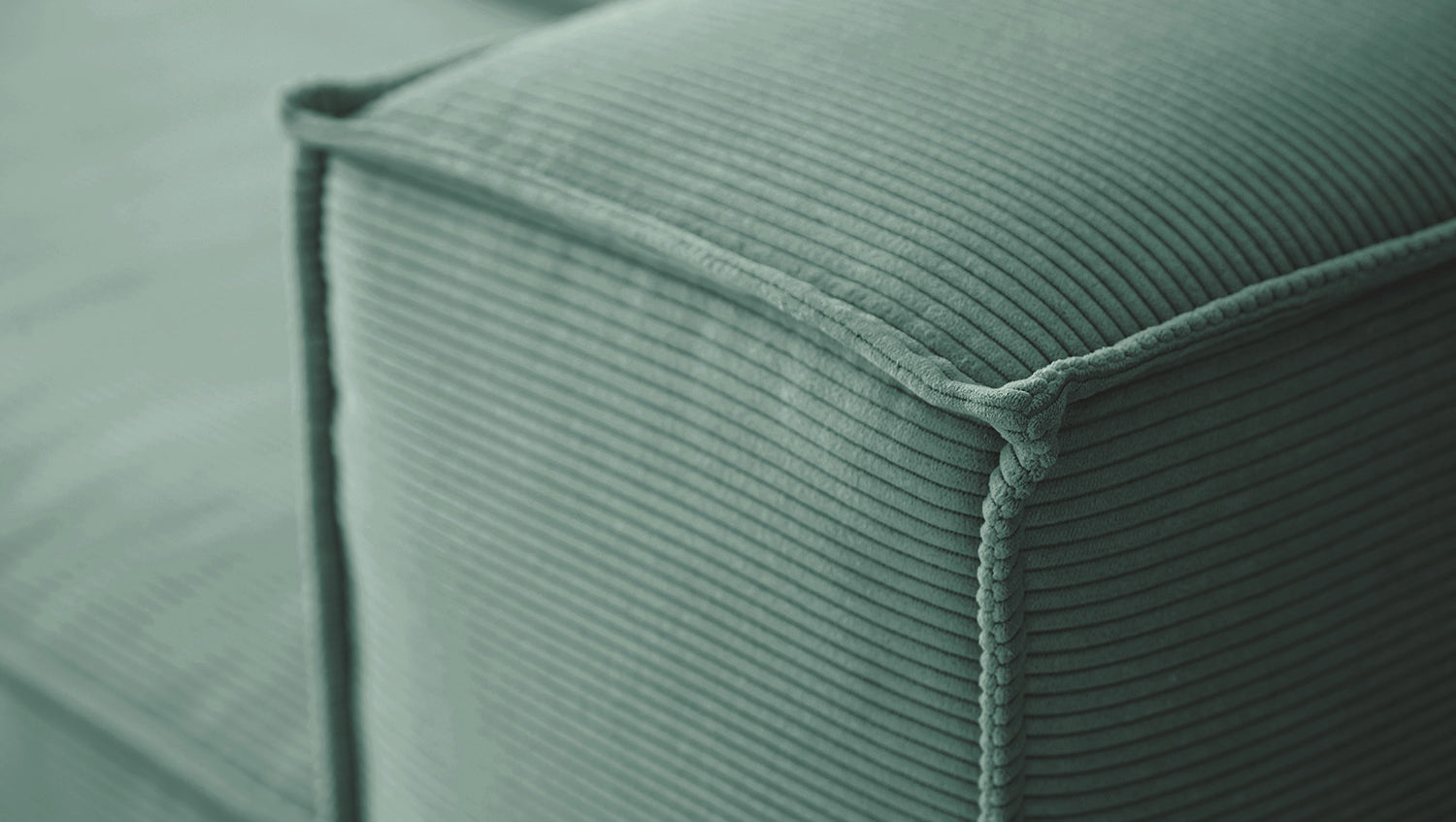 KAWOLA Sofa CARMO 3-Sitzer Feincord grün