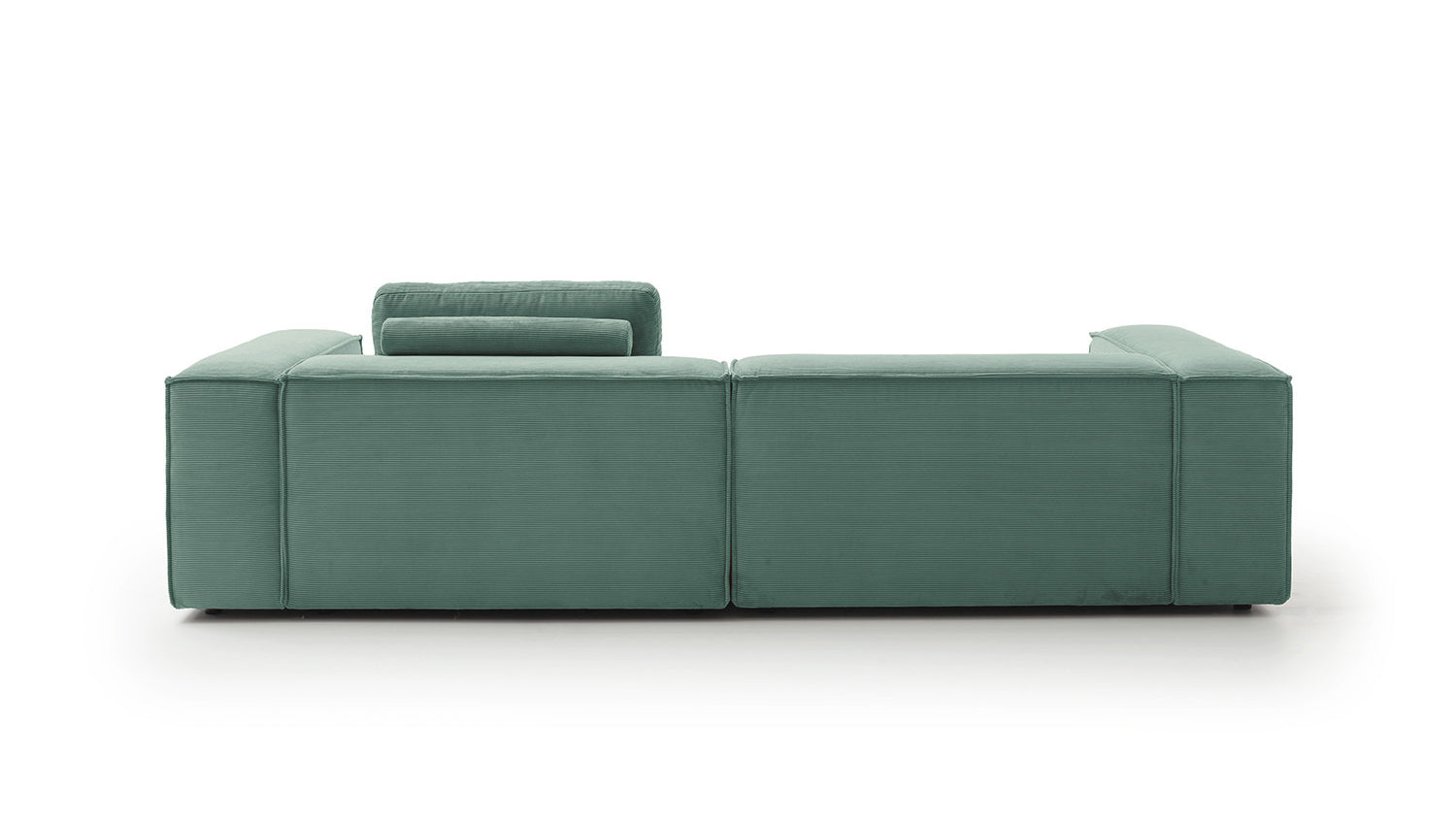 KAWOLA Sofa CARMO 3-Sitzer Feincord grün