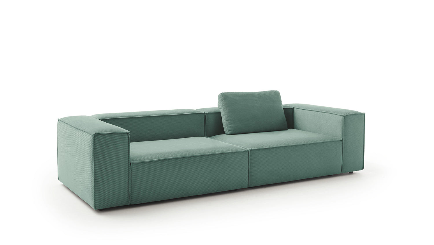 KAWOLA Sofa CARMO 3-Sitzer Feincord grün