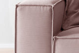 KAWOLA Sofa CARMO 3-Sitzer Feincord rosa