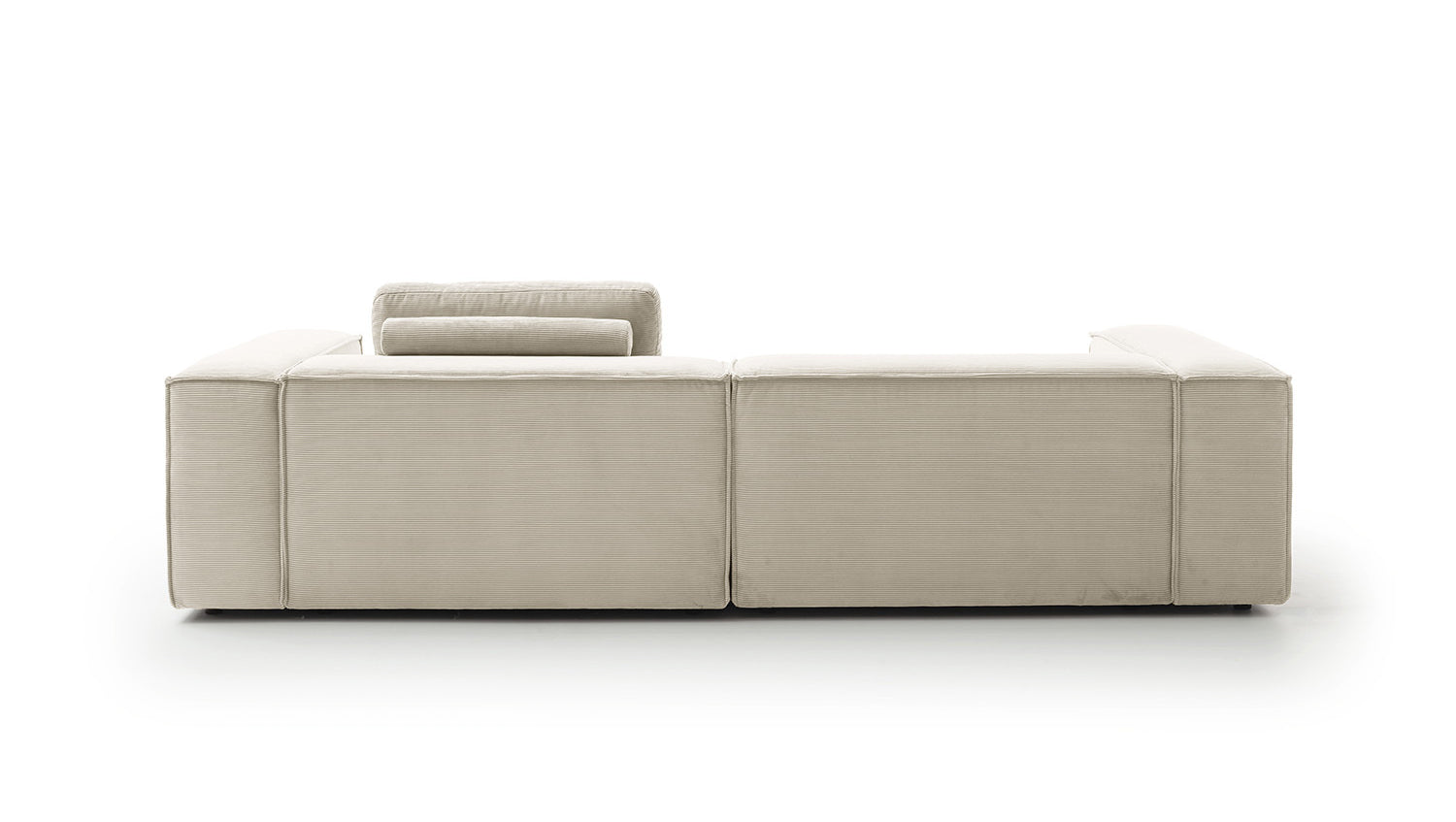 KAWOLA Sofa CARMO 3-Sitzer Feincord weiß