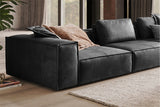 KAWOLA Sofa CARMO 4-Sitzer Leder anthrazit