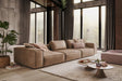 KAWOLA Sofa CARMO 4-Sitzer Leder taupe