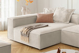 KAWOLA Sofa CARMO Ecksofa Stoff weiß