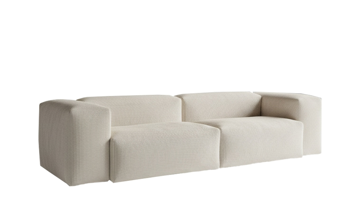 KAWOLA Sofa CELESTE 4-Sitzer Cord cremeweiß