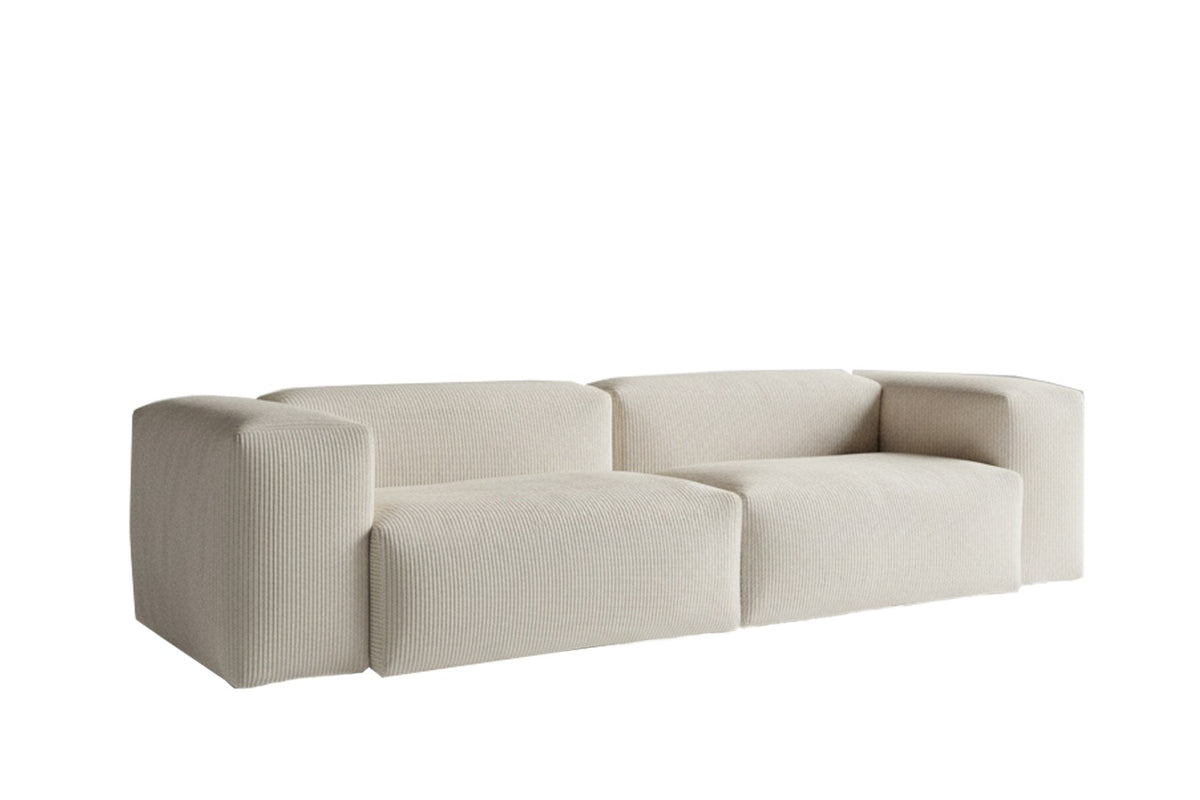 KAWOLA Sofa CELESTE 4-Sitzer Cord cremeweiß