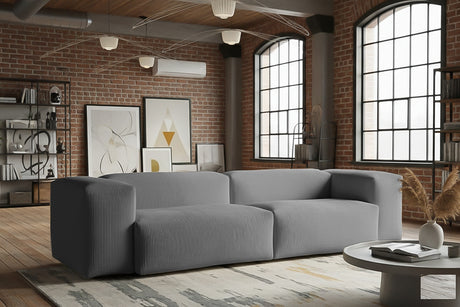 KAWOLA Sofa CELESTE 4-Sitzer Cord grau