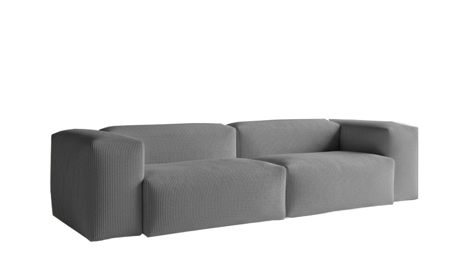 KAWOLA Sofa CELESTE 4-Sitzer Cord grau