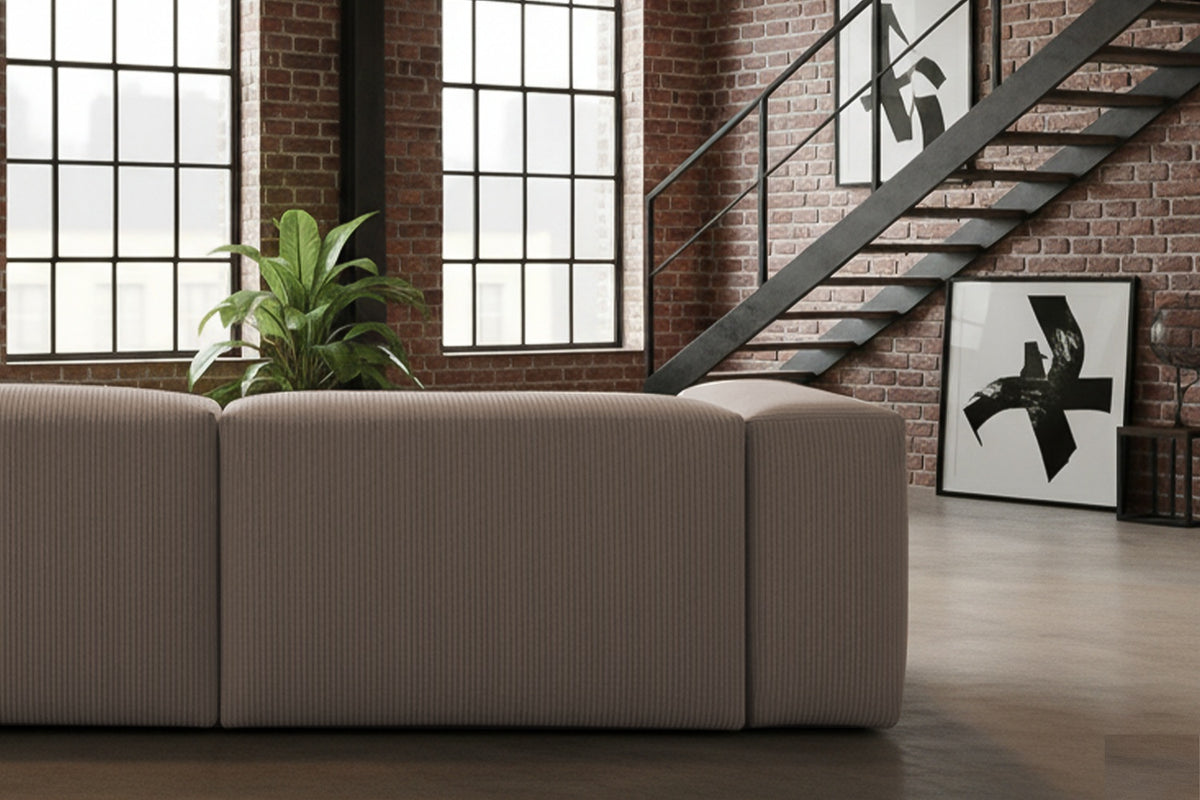 KAWOLA Sofa CELESTE 4-Sitzer Cord taupe