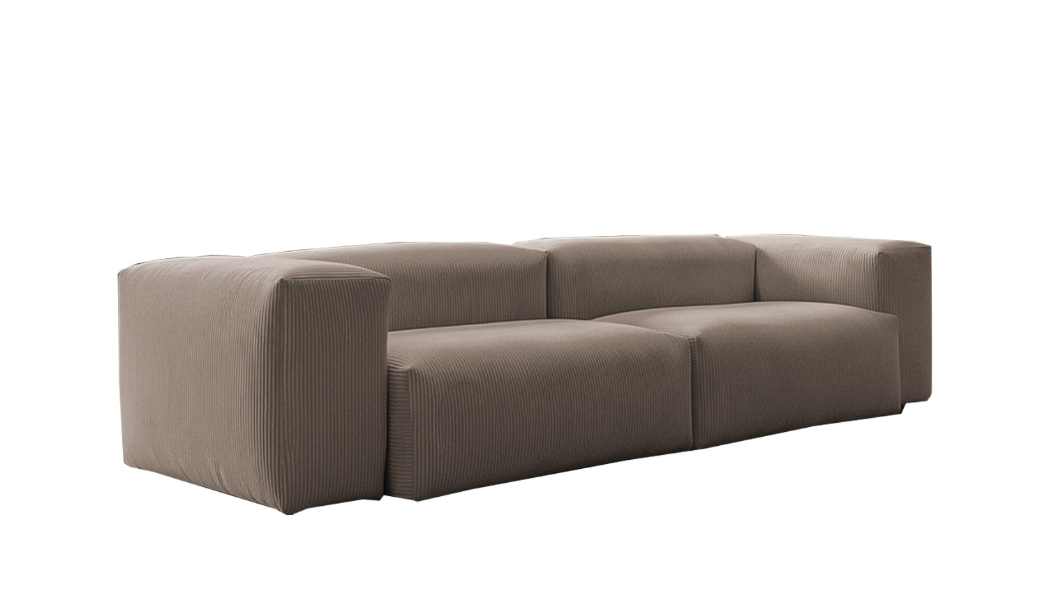 KAWOLA Sofa CELESTE 4-Sitzer Cord taupe