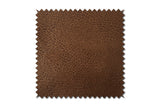 KAWOLA Sofa CELESTE 4-Sitzer mit Hocker Lederfaserstoff cognac