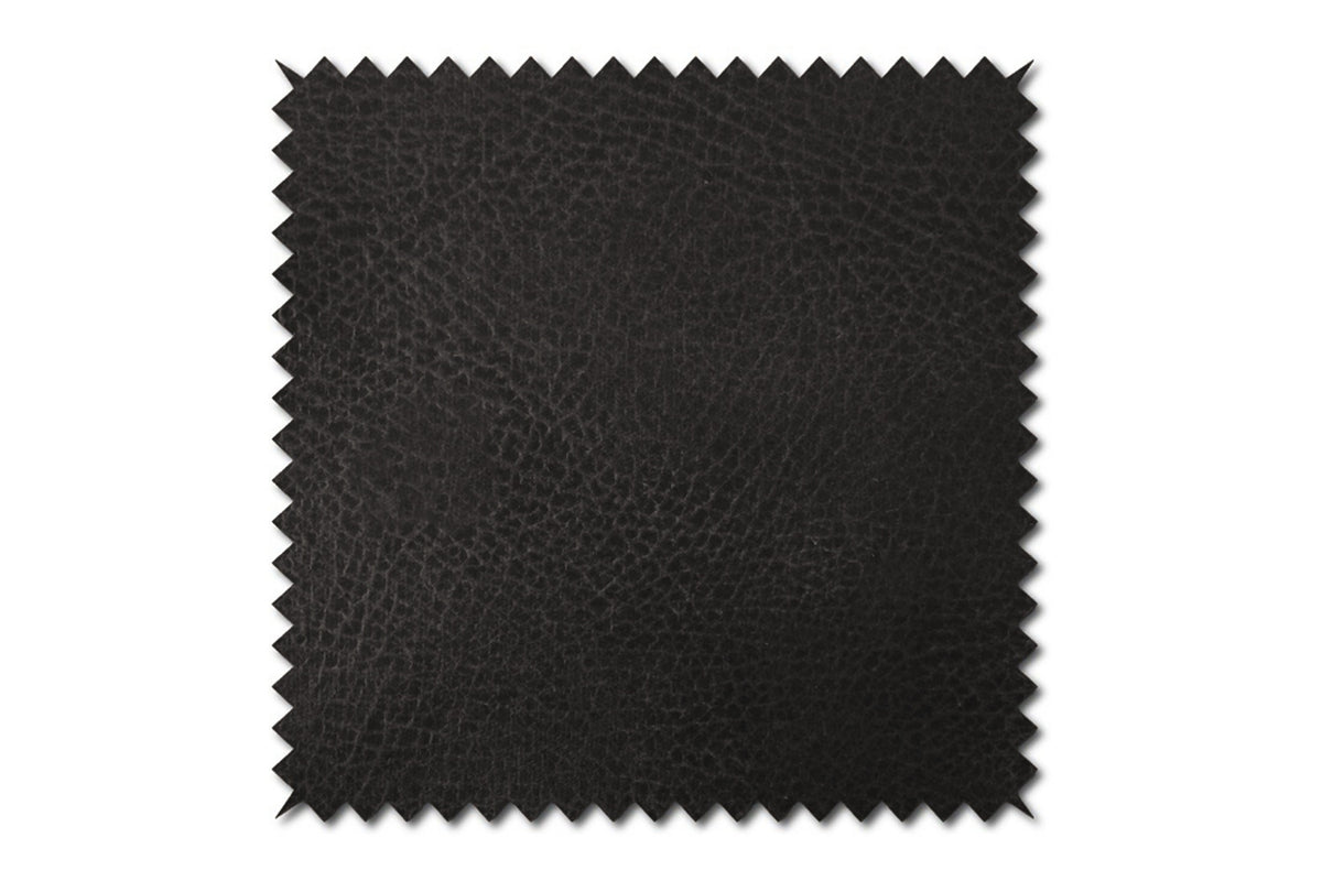 KAWOLA Sofa CELESTE 4-Sitzer mit Hocker Lederfaserstoff schwarz