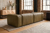 KAWOLA Sofa CELESTE 4-Sitzer Leder camel
