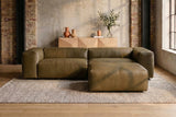KAWOLA Sofa CELESTE 4-Sitzer Leder camel