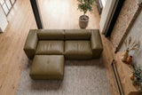 KAWOLA Sofa CELESTE 4-Sitzer Leder camel