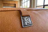 KAWOLA Sofa CELESTE 4-Sitzer Leder cognac