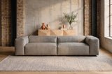 KAWOLA Sofa CELESTE 4-Sitzer Leder grau