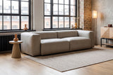 KAWOLA Sofa CELESTE 4-Sitzer Leder grau