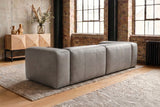 KAWOLA Sofa CELESTE 4-Sitzer Leder grau