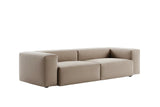 KAWOLA Sofa CELESTE 4-Sitzer Lederfaserstoff anthrazit