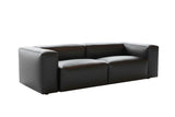 KAWOLA Sofa CELESTE 4-Sitzer Lederfaserstoff schwarz